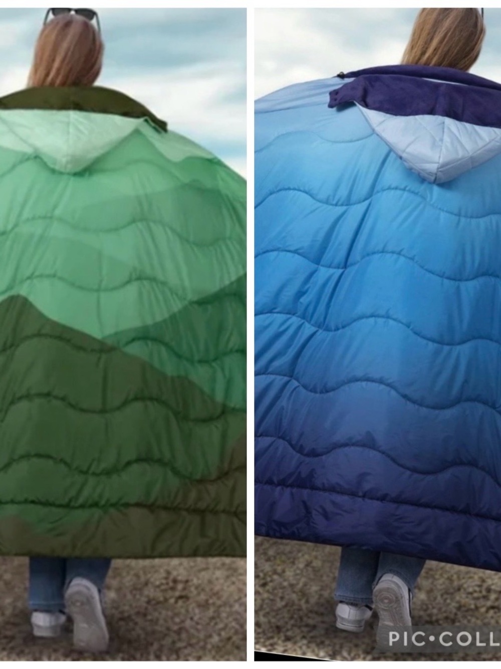 Bundle.  New Camping blanket.  Hooded stadium blanket